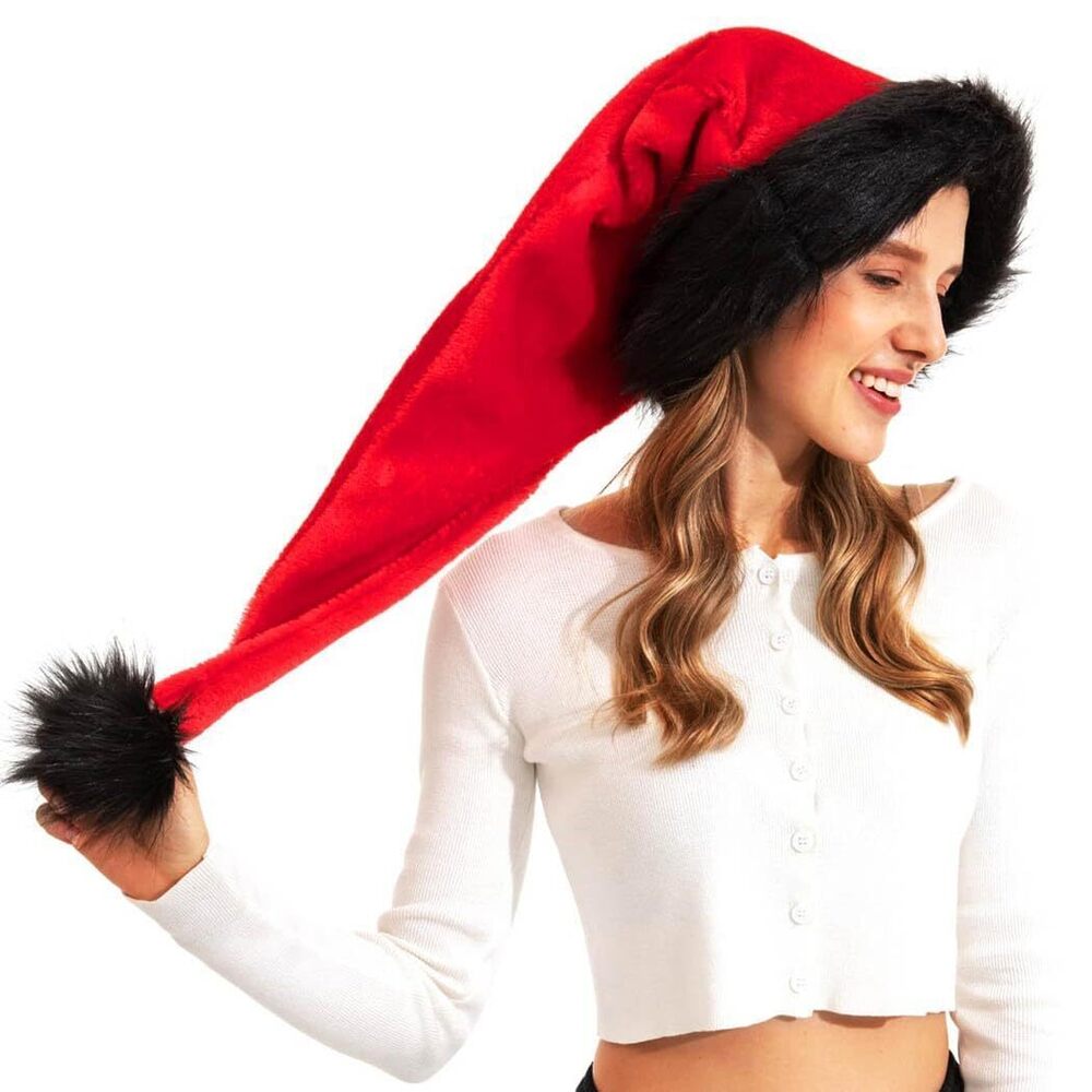 8219 St. Patrick's Day Hat Long Plush Santa Hat Holiday Costume for Adults